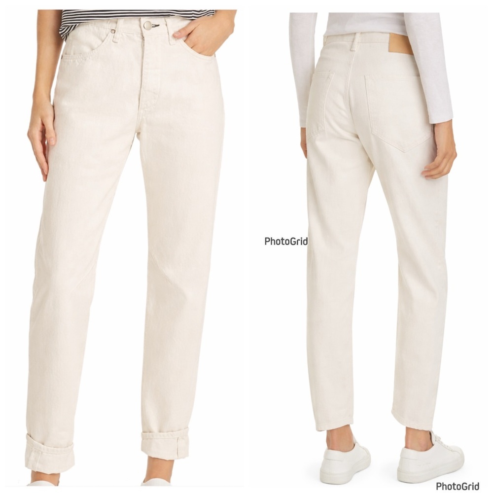 NWT Rag & Bone Engineer Jean • Worn White • Button Fly • High Rise • Relaxed Fit